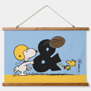 Tapisserie Suspendue cacahuètes   Football Snoopy & Woodstock