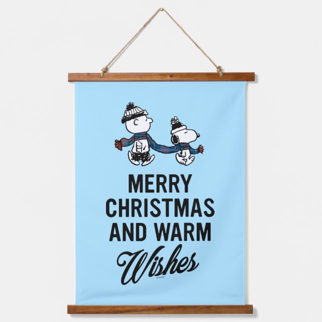 Tapisserie Suspendue cacahuètes | Joyeux Noël Snoopy & Charlie Brown (Recto)