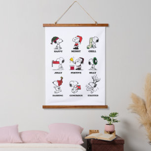 Tapisserie Suspendue cacahuètes   Snoopy Christmas Holiday Moods