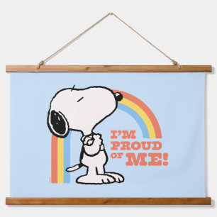 Tapisserie Suspendue cacahuètes   Snoopy Je suis fier de moi