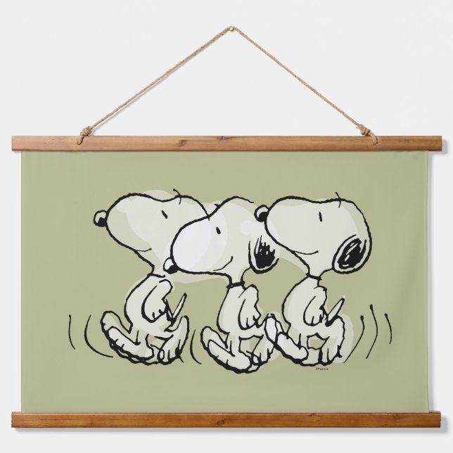 Tapisserie Suspendue cacahuètes | Snoopy Walking Tall (Devant)