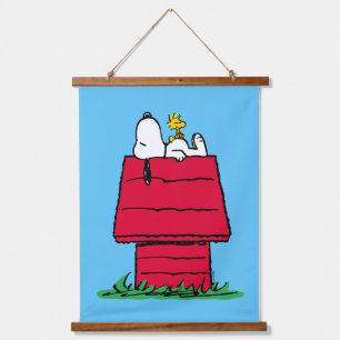 Tapisserie Suspendue cacahuètes   Snoopy & Woodstock Doghouse