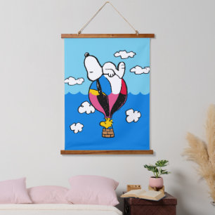 Tapisserie Suspendue cacahuètes   Snoopy & Woodstock Hot Air Balloon