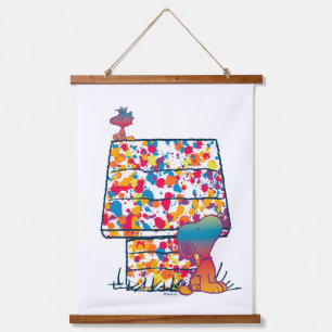 Tapisserie Suspendue cacahuètes   Snoopy & Woodstock Rainbow Paint
