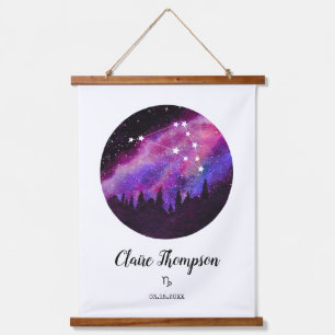 Tapisserie Suspendue Cadeau de signe du zodiaque Capricorne constellati