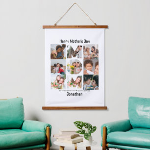 Tapisserie Suspendue Cadeau personnalisé pour maman mère Fête 9 Photo C