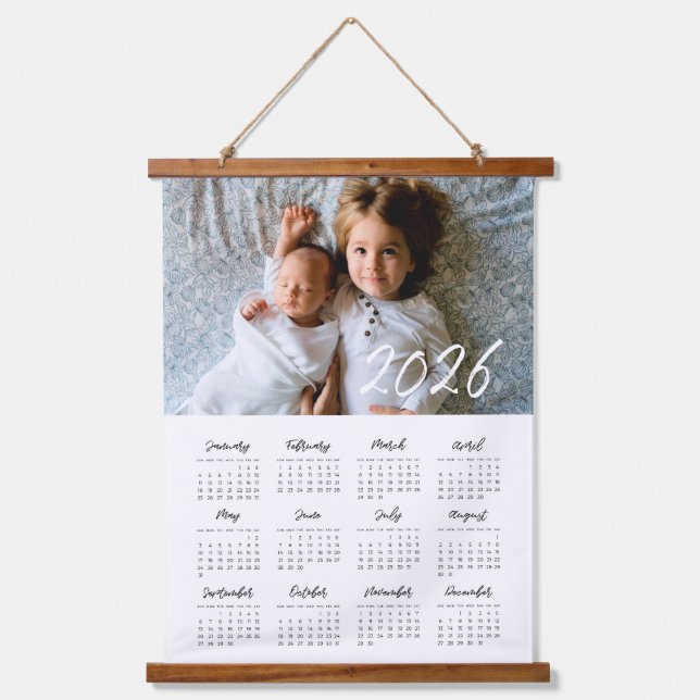 Tapisserie Suspendue calendrier photo de famille 2025 (Recto)