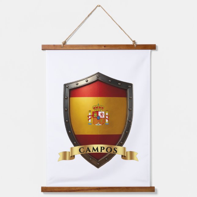 Tapisserie Suspendue Campos Spain Heraldic Name Shield (Recto)