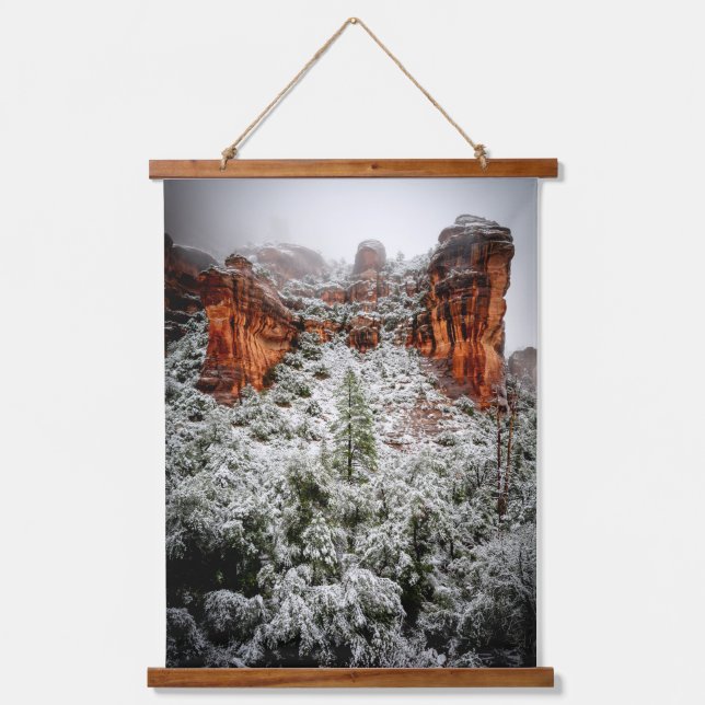 Tapisserie Suspendue Canyons d'hiver de Sedona (Recto)