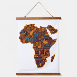 Tapisserie Suspendue Carte africaine