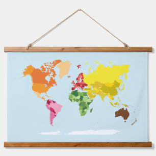 Tapisserie Suspendue Carte du monde Montessori