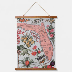 Tapisserie Suspendue Carte Vintage du Mur de Floride