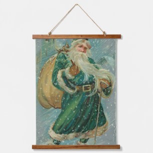 Tapisserie Suspendue Cartes de vœux de Noël-Retro Père Noël
