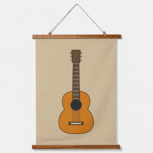 Tapisserie Suspendue Carton simple de guitare acoustique
