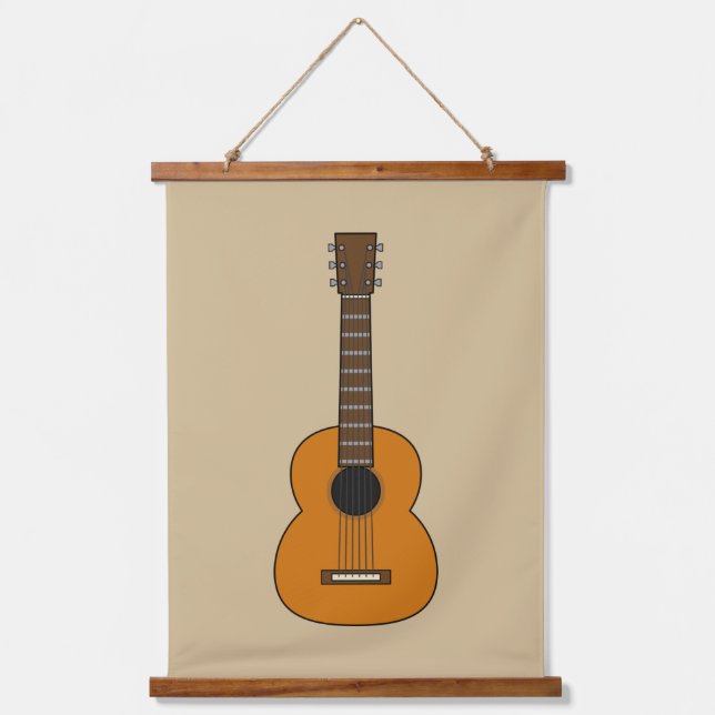 Tapisserie Suspendue Carton simple de guitare acoustique (Recto)