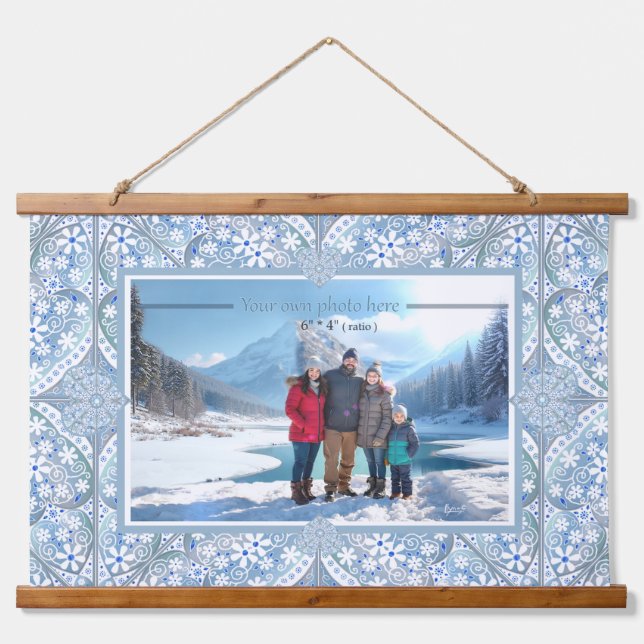 Tapisserie Suspendue Céramique Lace Bleu clair (Devant)