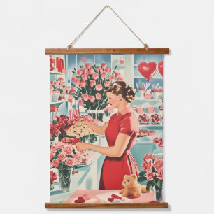 Tapisserie Suspendue Charme Vintage Flower Shop