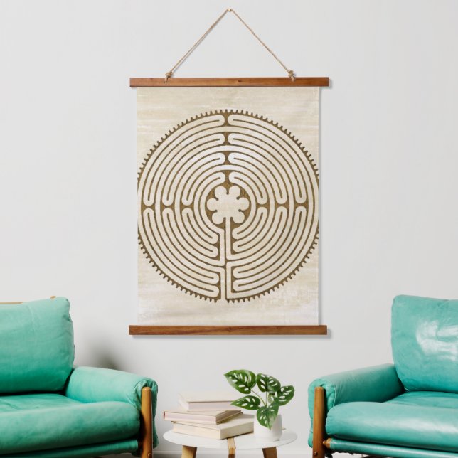 Tapisserie Suspendue Chartres Labyrinthe - Symbole spirituel Antique 1 (Salon)