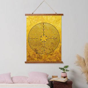 Tapisserie Suspendue Chartres Labyrinthe - Symbole spirituel Antique 1