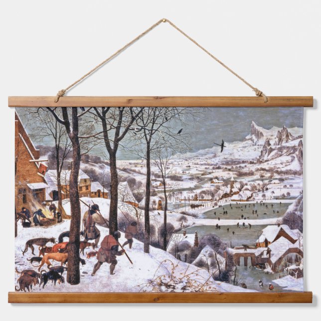 Tapisserie Suspendue Chasseurs dans la neige, Pieter Bruegel l'Ancien (Devant)