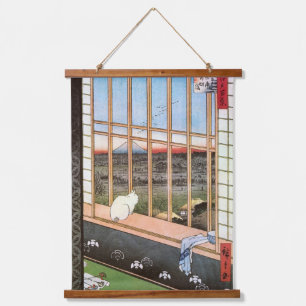 Tapisserie Suspendue Chat et mont Fuji, Hiroshige, Ukiyo-e
