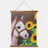 Cheval et tournesols 