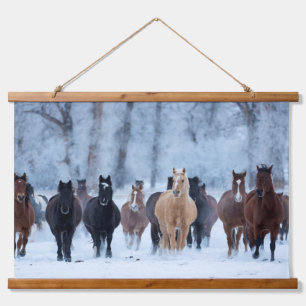 Tapisserie Suspendue Chevaux dans le froid