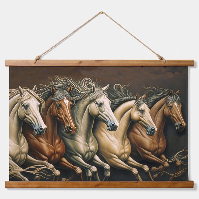 Tapisserie Suspendue Chevaux en marche (Devant)
