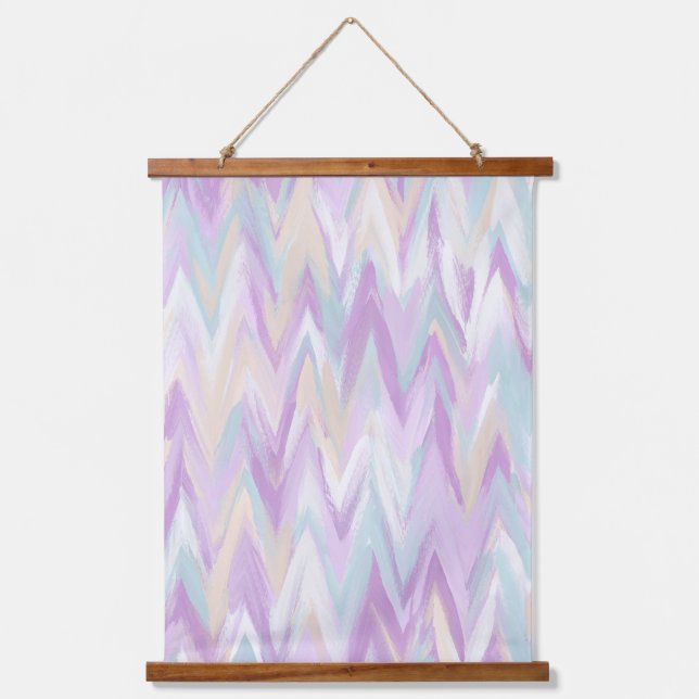 Tapisserie Suspendue Chevrons Abstraits (Recto)