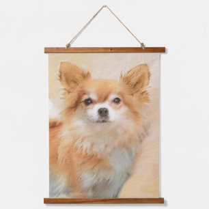 Tapisserie Suspendue Chihuahua Peinture de Chien à long Haired Art orig