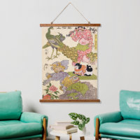 Chinoiserie Oni Paon Chat & Imprimé Pivoine