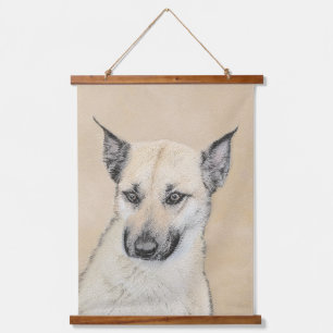 Tapisserie Suspendue Chinook (Oreilles Pointées) Peinture - Art Chien o