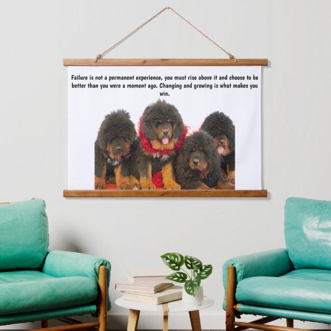 Tapisserie Suspendue Chiots Brown Tibétains Mastiff (Salon)