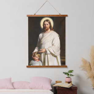 Tapisserie Suspendue Christ et le jeune enfant par Carl Heinrich Bloch