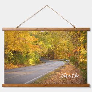 Tapisserie Suspendue Chute en Ohio Curvy Road Autumn Foliing
