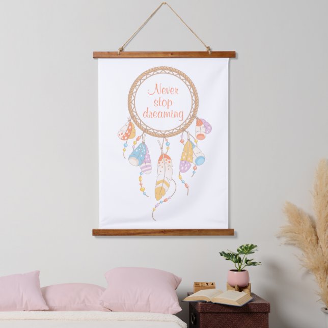 Tapisserie Suspendue Citation de Boho de Dreamcatcher (Chambre à coucher)