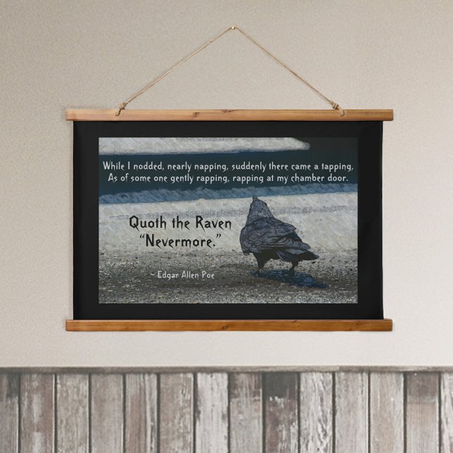 Tapisserie Suspendue Citation de Raven Edgar Allen Poe (Créateur téléchargé)