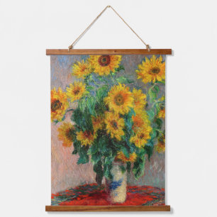 Tapisserie Suspendue Claude Monet - Bouquet de tournesols