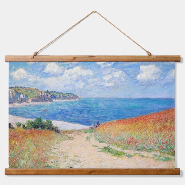 Tapisserie Suspendue Claude Monet - Chemin dans les champs de blé à Pou (Devant)