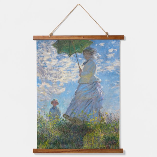 Tapisserie Suspendue Claude Monet - La Promenade, Femme avec un Parasol (Recto)
