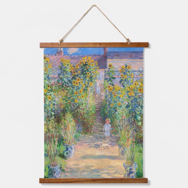 Tapisserie Suspendue Claude Monet - Le jardin de l'artiste à Vetheuil (Recto)