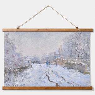 Tapisserie Suspendue Claude Monet - Scène de neige à Argenteuil