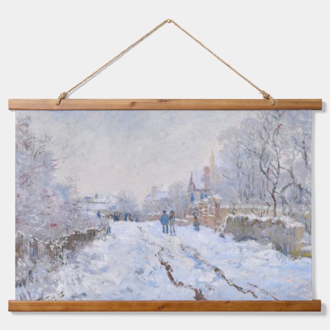 Tapisserie Suspendue Claude Monet - Scène de neige à Argenteuil (Devant)