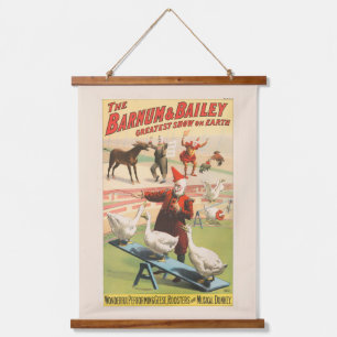 Tapisserie Suspendue Clowns Avec Oies, Coqs Et Âne.