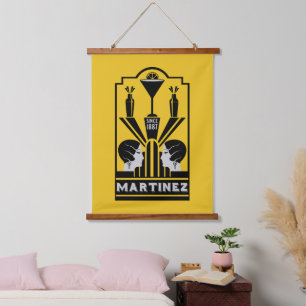 Tapisserie Suspendue Cocktail Martinez Art Déco