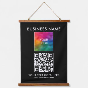 Tapisserie Suspendue Code QR du logo de l'entreprise client