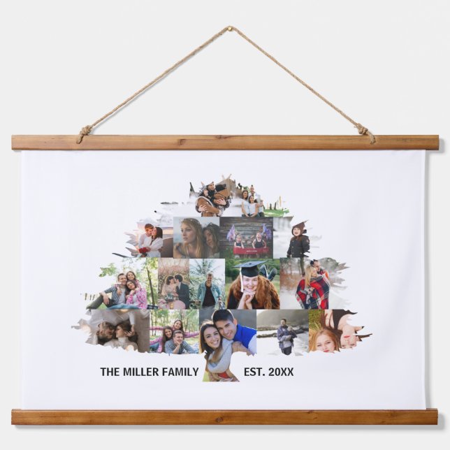 Tapisserie Suspendue Collection photo d'arbre généalogique 15 images Ta (Devant)