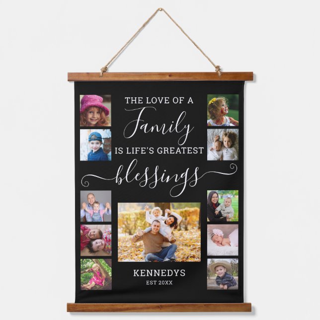 Tapisserie Suspendue Collection photo moderne 11 Famille Love Citation  (Recto)