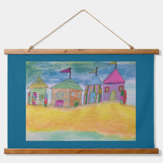 Tapisserie Suspendue Colorful Beach Huts