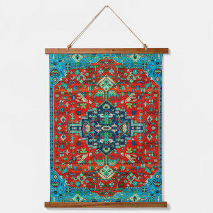 Tapisserie Suspendue Conception colorée de tapis ethniques